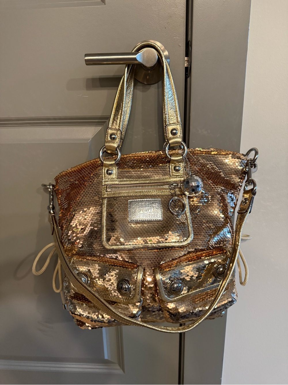 Coach Poppy Spotlight Sequin bag